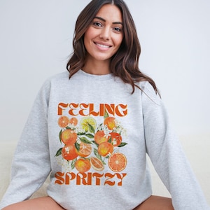 Feeling Spritzy Sweatshirt Retro Spritz Sweatshirt Italy Girls Trip Spritz Bachelorette Sweatshirt Love At First Spritz Luxury Bachelorette image 4