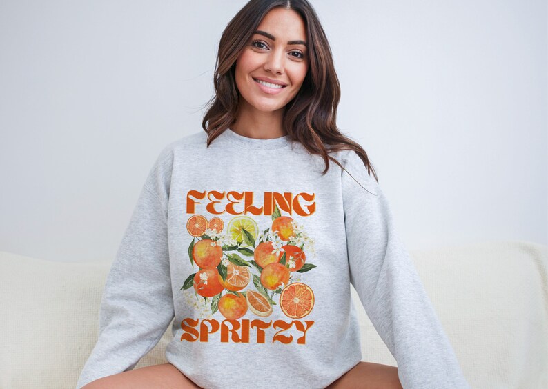 Feeling Spritzy Sweatshirt Retro Spritz Sweatshirt Italy Girls Trip Spritz Bachelorette Sweatshirt Love At First Spritz Luxury Bachelorette image 4