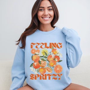 Feeling Spritzy Sweatshirt Retro Spritz Sweatshirt Italy Girls Trip Spritz Bachelorette Sweatshirt Love At First Spritz Luxury Bachelorette image 3