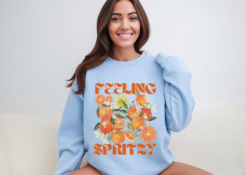 Feeling Spritzy Sweatshirt Retro Spritz Sweatshirt Italy Girls Trip Spritz Bachelorette Sweatshirt Love At First Spritz Luxury Bachelorette image 3