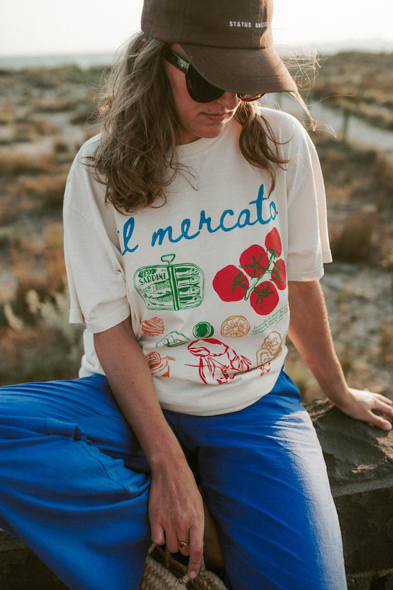Il Mercato Shirt Italian Market Shirt Sardines Shirt Oysters Shirt Lobster Shirt Tomato Girl Summer Amalfi Coast Shirt La Dolce Vita Shirt