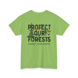 Shirt Protect Our Forests Planet Over Profit Shirt Earth Day Shirt Muesli meisje Shirt National Park Shirt Pine Tree Shirt Butterfly Shirt afbeelding 4