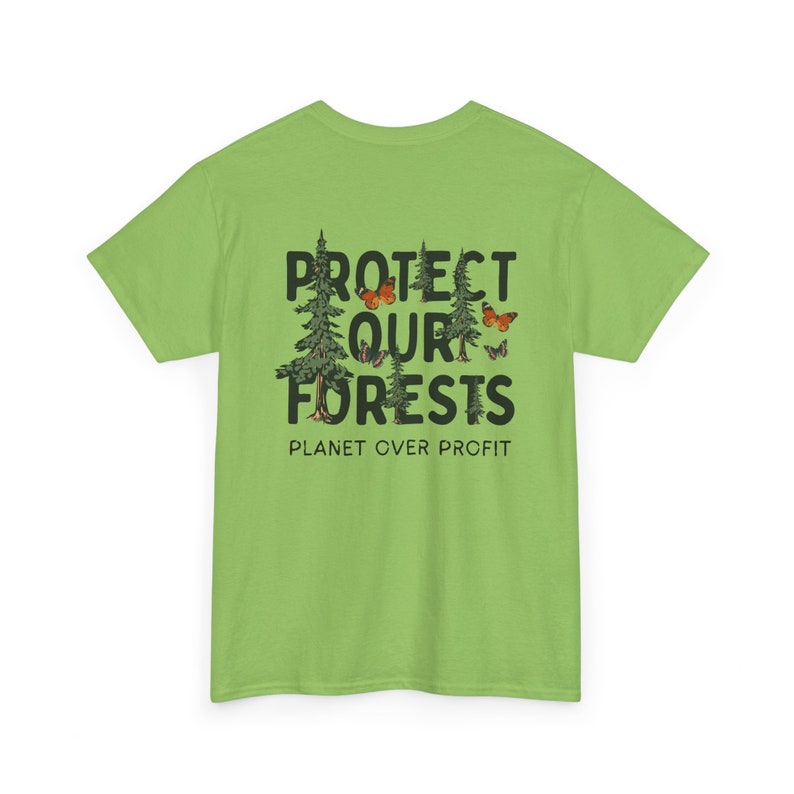 Shirt Protect Our Forests Planet Over Profit Shirt Earth Day Shirt Muesli meisje Shirt National Park Shirt Pine Tree Shirt Butterfly Shirt afbeelding 4