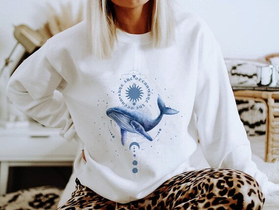 Sudadera de ballena Sudadera playera Camisa de ballena jorobada