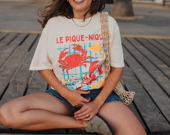 Fruits De Mer Shirt Picnic Shirt Lobster Shirt Crab Shirt Seafood Shirt Fisherman Aesthetic Shirt Lemons Shirt Coastal Aesthetic Oysters Tee