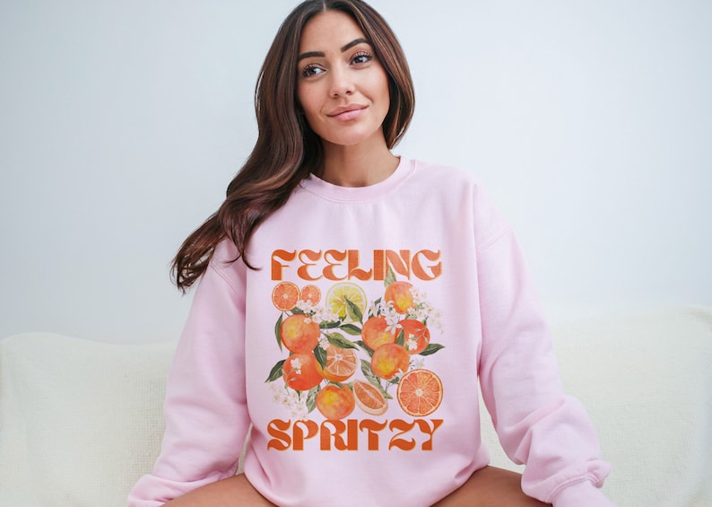 Feeling Spritzy Sweatshirt Retro Spritz Sweatshirt Italy Girls Trip Spritz Bachelorette Sweatshirt Love At First Spritz Luxury Bachelorette image 1
