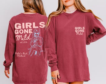 Mädchen Gone Mild Shirts Langarm Mädchen Gone Mild Shirt Spa Bachelorette Shirt Pjs und Prosecco Shirts Spa Day Pyjama Party Langarm