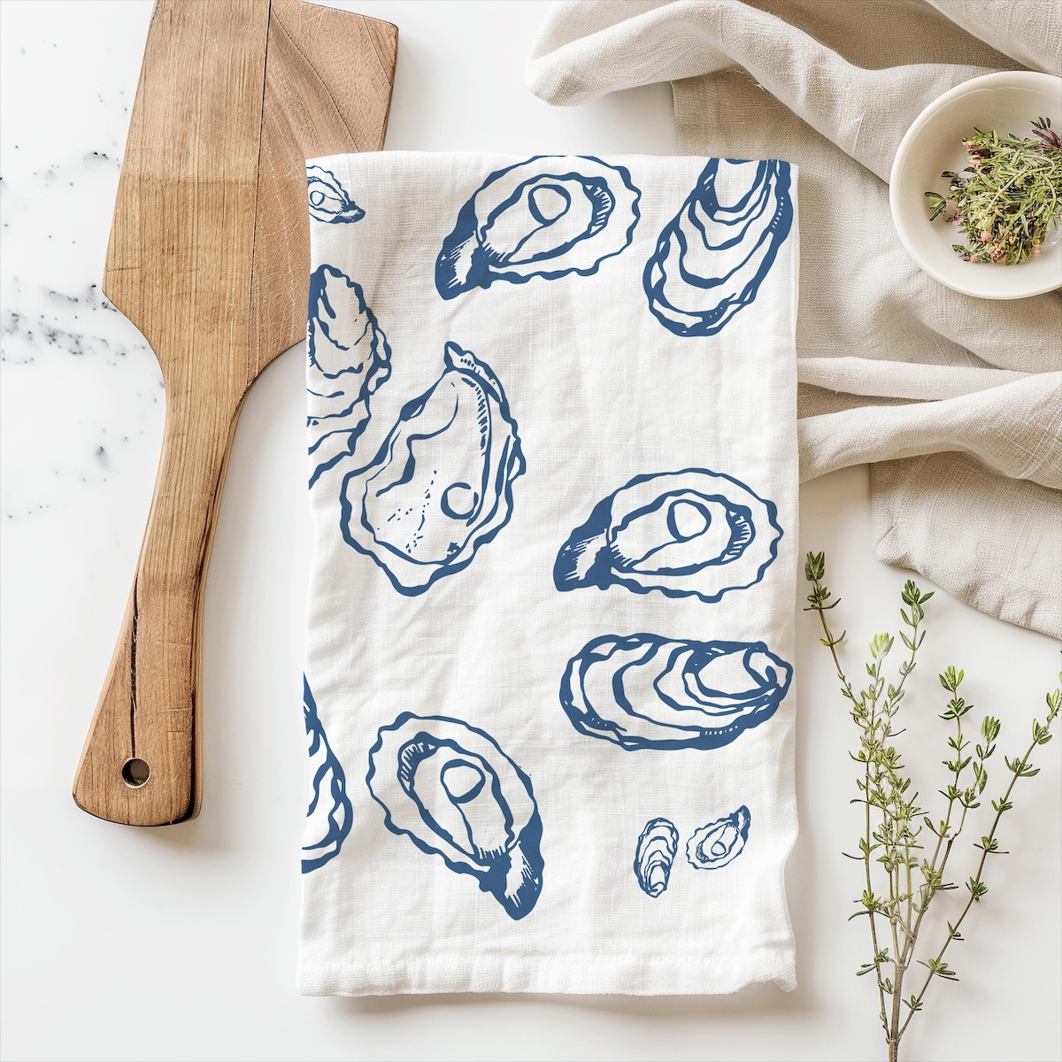 Etsy Oyster Tea Towel