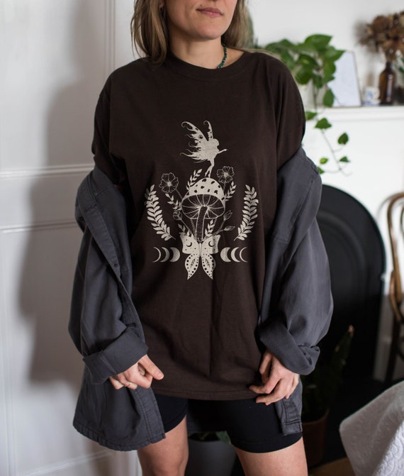 Fairy Grunge Shirt Mushroom Shirt Fairy Grunge Clothing Goblincore