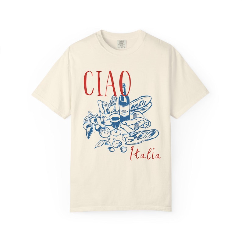 Ciao Shirt Italia Shirt Aperitivo Shirt Italian Market Shirt Tomato Girl Summer Shirt Old Money Aesthetic Ciao Bella Shirt Limoncello Shirt Ivory