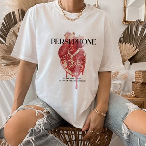 Persephone Shirt Light Academia Shirt Poet Shirt Bookish Shirt Greek Mythology Shirt Dark Academia Clothing Pomegranate Shirt Greek Myth Tee