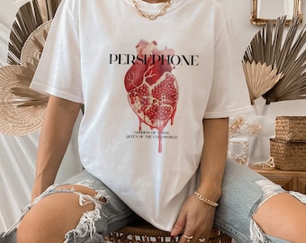 Persephone Shirt Light Academia Shirt Poet Shirt Bookish Shirt Greek Mythology Shirt Dark Academia Clothing Pomegranate Shirt Greek Myth Tee