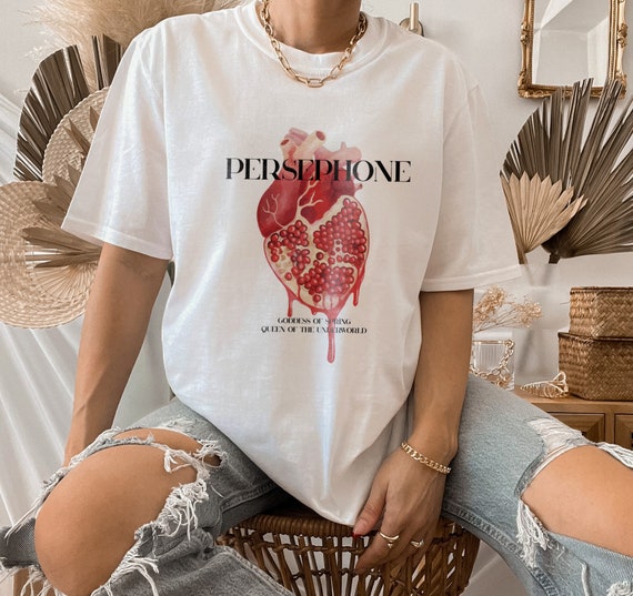 Persephone Shirt Light Academia Shirt Poet Shirt Bookish Shirt Greek Mythology Shirt Dark Academia Clothing Pomegranate Shirt Greek Myth Tee