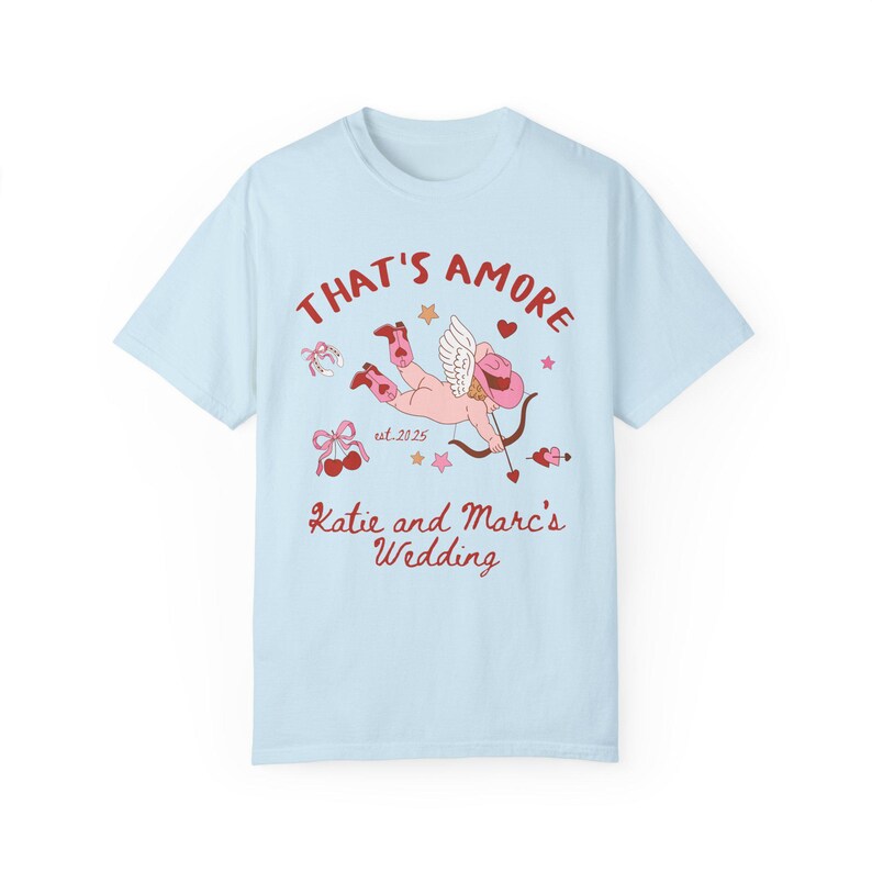 Das ist Amore Shirt Kundenspezifisches Hochzeits-Shirt Hochzeit Tshirt Toss Hochzeit Merch Frisch Mi Geschenke Italienisches Hochzeits-Thema Das ist Amore Theme Shirts Chambray