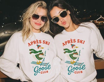 Sudadera de après-ski, Silly Goose Ski Club, suéter divertido de esquí, regalo para instructor de esquí, club de après-ski, despedida de soltera de esquí, suéter vintage de après-ski