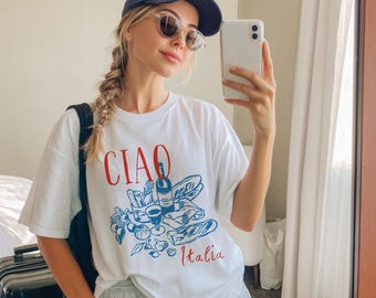 Ciao Shirt Italia Shirt Aperitivo Shirt Italian Market Shirt Tomato Girl Summer Shirt Old Money Aesthetic Ciao Bella Shirt Limoncello Shirt