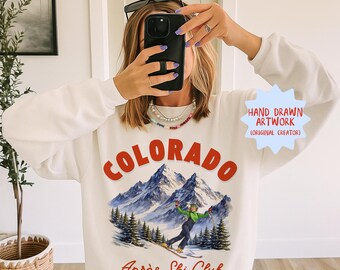 Vintage Colorado Sweatshirt Apres Ski Sweatshirt Apres Ski Club Pullover 90er Jahre Apres Ski Pullover Geschenk für Skifahrer Vintage Ski Sweatshirt 90er Ski
