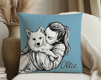 Custom Pet Pillow Dog Face Pillow Custom Cat Pillow Pet Portrait Pillow Custom Dog Pillow From Photo Customized Pet Pillow case from Photo