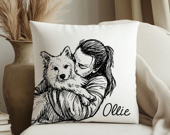 Custom Pet Pillow Dog Face Pillow Custom Cat Pillow Pet Portrait Pillow Custom Dog Pillow From Photo Customized Pet Pillow case from Photo