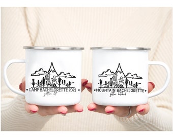 Camp Bachelorette Camping Mug Mountain Bachelorette Custom Campfire Mug Bachelorette Props Camping Bachelorette Cups Cabin Bachelorette Mugs
