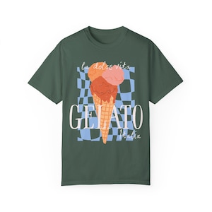 Gelato Shirt La Dolce Vita Shirt Italienischer Markt Shirt Tomate Mädchen Sommer Shirt Portofino Shirt Süßes Leckerli Shirt Amalfiküste Dessert Shirt Bild 7