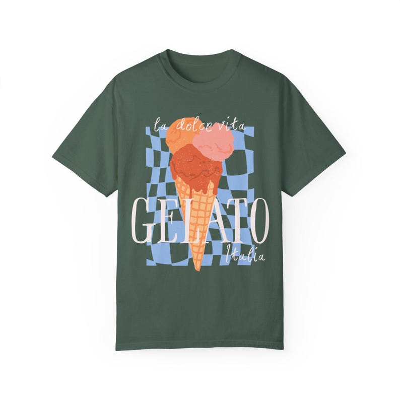 Gelato Shirt La Dolce Vita Shirt Italienischer Markt Shirt Tomate Mädchen Sommer Shirt Portofino Shirt Süßes Leckerli Shirt Amalfiküste Dessert Shirt Bild 7