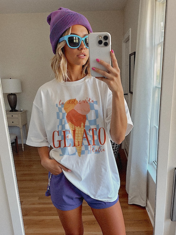 Gelato Shirt La Dolce Vita Shirt Italian Market Shirt Tomato Girl Summer Shirt Portofino Shirt Sweet Treat Shirt Amalfi Coast Dessert Shirt