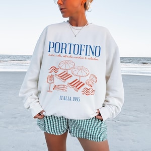 Portofino Sweatshirt Italia Sweatshirt Sardines Sweatshirt Oyster Sweatshirt Spritz Sweatshirt Tomato Girl Summer La Dolce Vita Sweatshirt