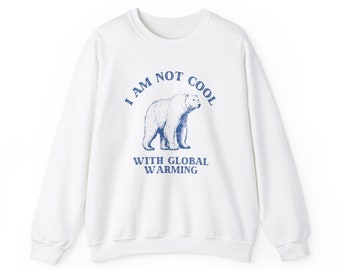 【GRAVER】24FW★ Ice Polar Bear Sweatshirt polar bear sweatshirt - sustainable Christmas jumper