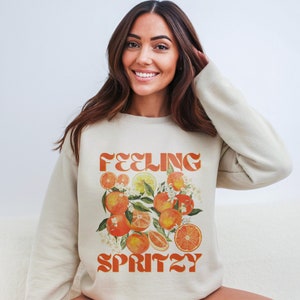 Feeling Spritzy Sweatshirt Retro Spritz Sweatshirt Italy Girls Trip Spritz Bachelorette Sweatshirt Love At First Spritz Luxury Bachelorette image 2