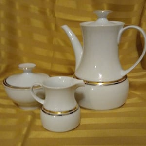 Royal Bavarian Fine China. Germany. Pattern: Belcrest. 3 Piece Tea Set.