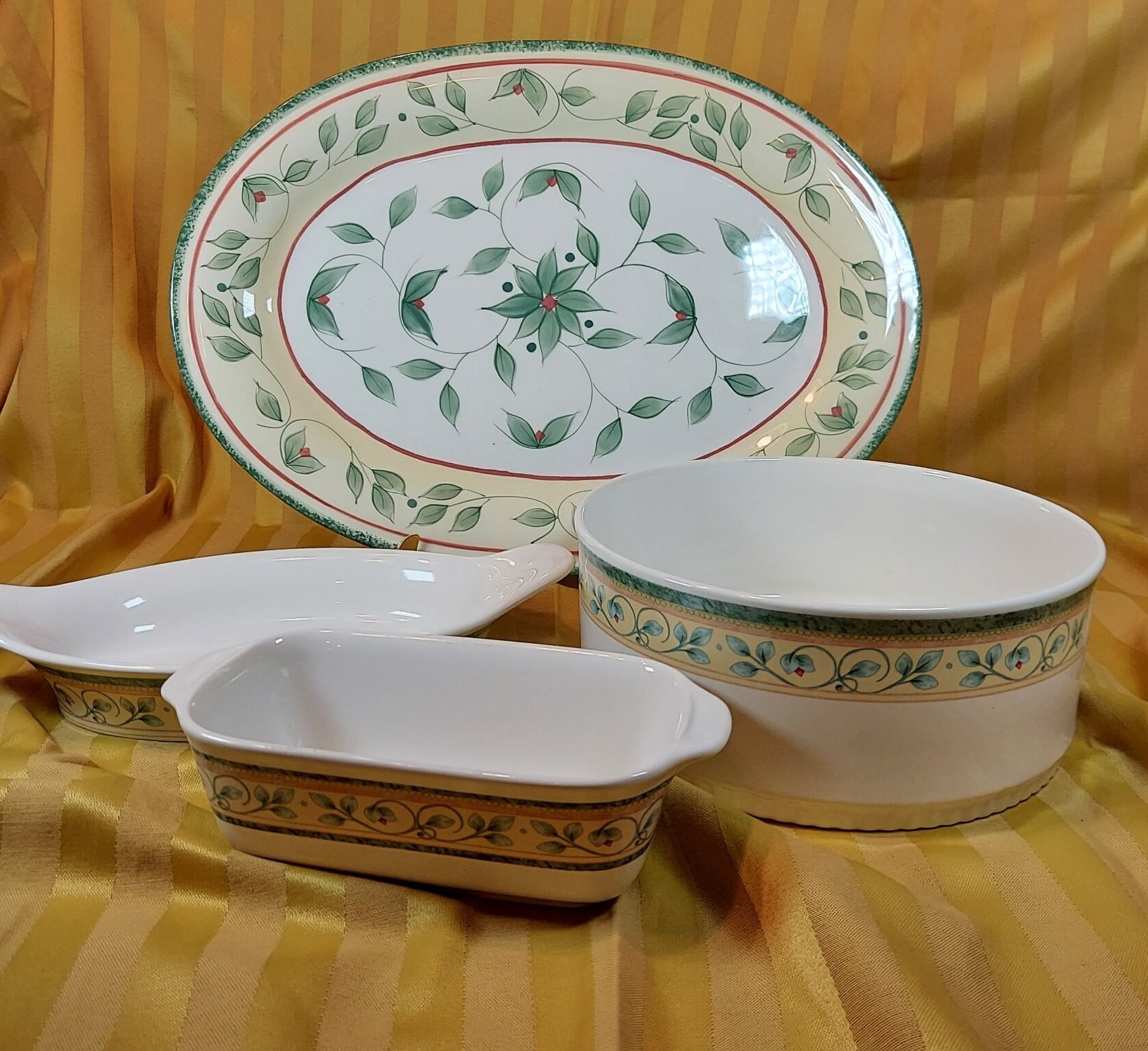French Lace Pfaltzgraff Green Dishes French Lace Green Dinnerware Set
