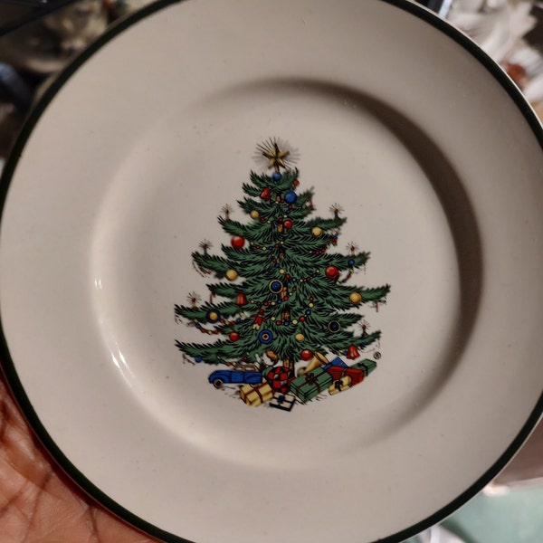 Cuthbertson "Original Christmas Tree Dinnerware". England.   Various Pieces.