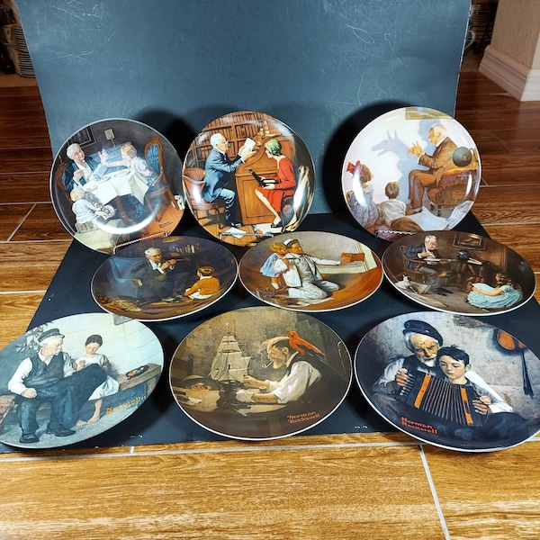 Norman Rockwell Heritage Collection Decorative Plates.  Edwin M. Knowles.