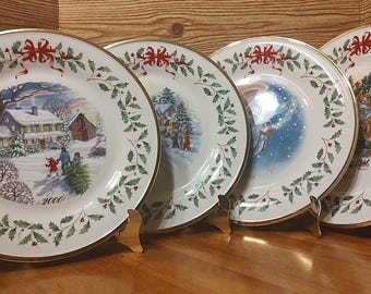 Lenox Holiday Annual Plate 2000 Christmas Trees Around the World