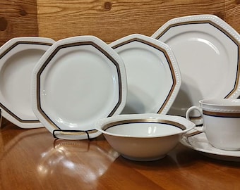 Schirnding Bavaria Cook-o-matic Octagonal Fine China. 6 Piece