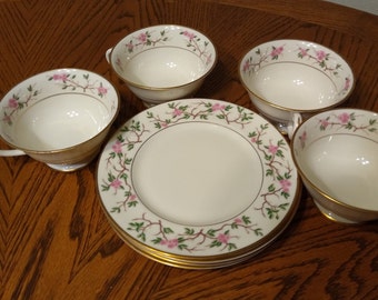 Franciscan China Woodside. Made in California Cups and Plates