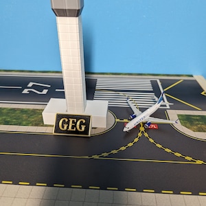 1:400 Scale GEG Air Traffic Control (ATC) Tower - Spokane International Airport