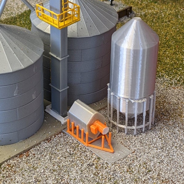 N Scale Farm Fans  Grain Dryer - AB8 (3d Printed)