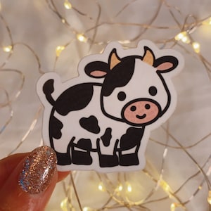 Cow Sticker- Cows, Cute Cow ,Waterproof Sticker, Water Bottle Sticker, Aesthetic Sticker, Cute Trendy Sticker, Die Cut Sticker,