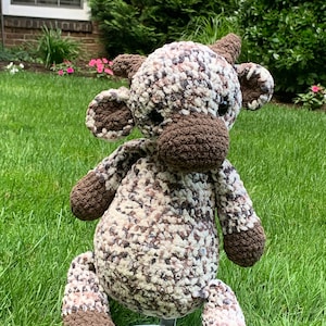 Cookie Dough Cow Crochet Plushie
