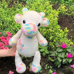 Birthday Cake Cow Crochet Plushie