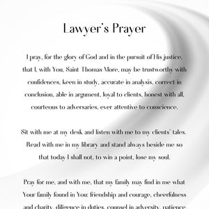 Thomas More Lawyers Prayer - Digital Print