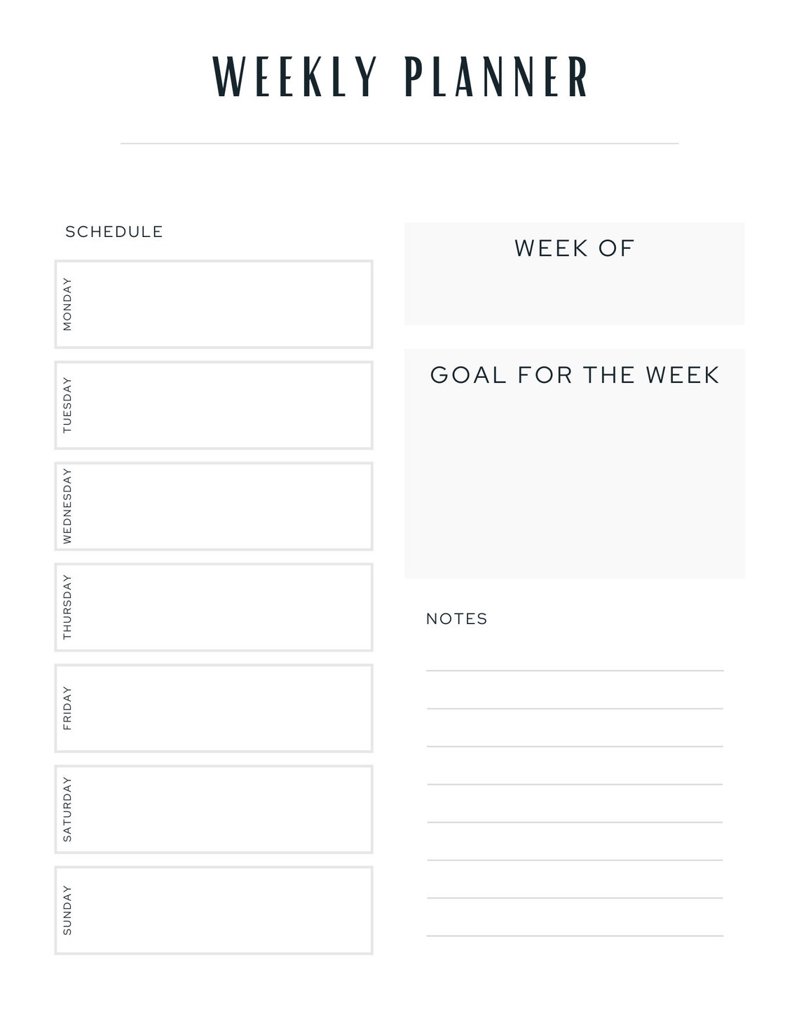 Printable Planner and Organizer Bundle PDF, Instant Download - Etsy