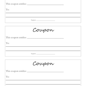 Custom Coupon PDF - Editable and Printable - Etsy