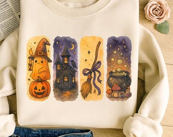 Vintage Halloween Horror Night PNG: Spooky Season Shirt Design (Digital Download)