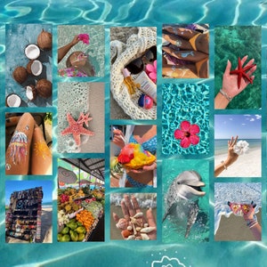 80 Kokosnuss Mädchen Ästhetik Digitaldrucke Wand Collage Raumdekor Sofort download