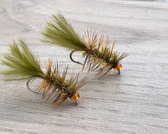 Set of 2 chenille pumpkin head flies