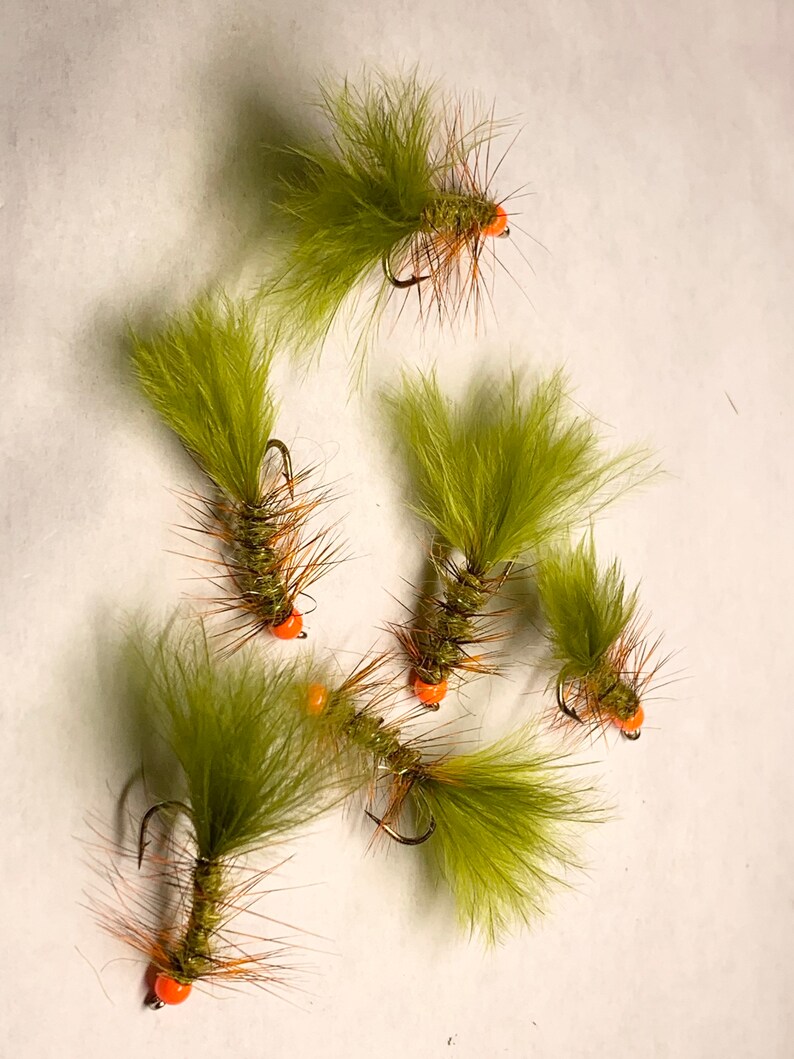 Pumpkin Head Flies Set of 6 Etsy