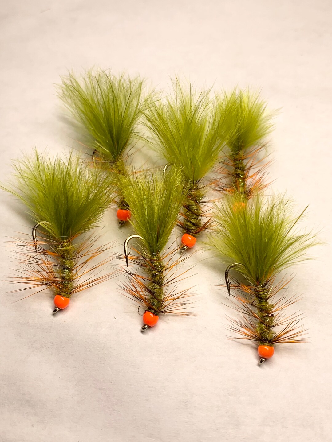 Pumpkin Head Flies Set of 6 Etsy